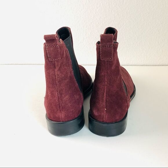 ASOS Burgundy Suede Slip On Boots‎ - Picture 4 of 7